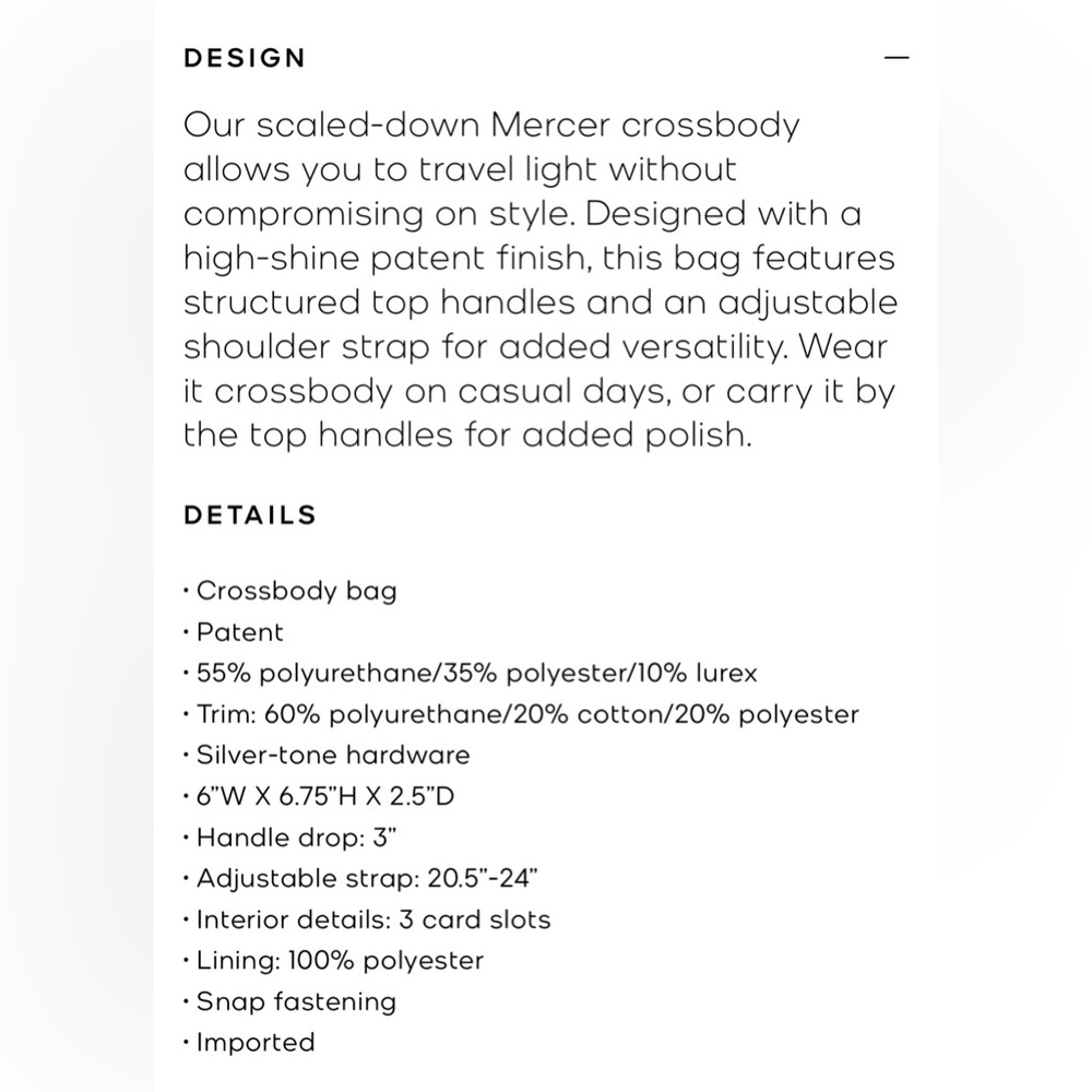 Michael Kors Mercer Extra Small Patent Crossbody Bag. - Picture 4 of 6